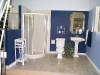 navy bathroom